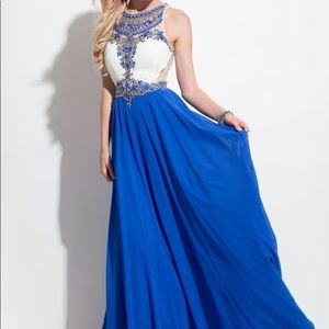 Rachel Allan Blue Prom Dress